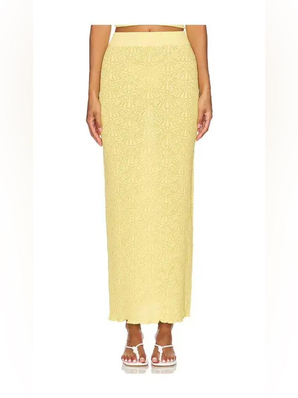 SNDYS Josefina Knit Maxi Skirt Yellow Large